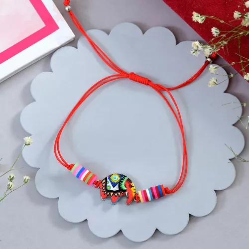 Whimsical Elephant Kids Rakhi Set