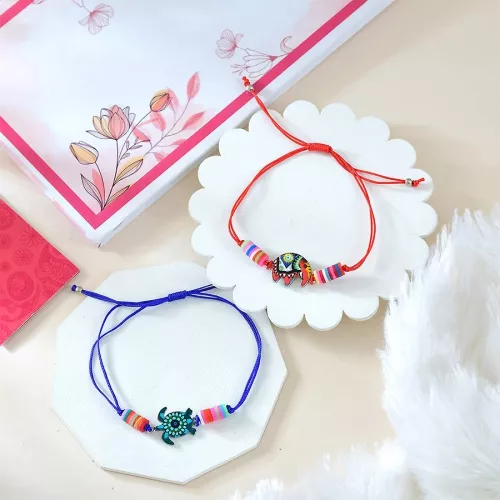 Joyful Duo: Kids Rakhis Set