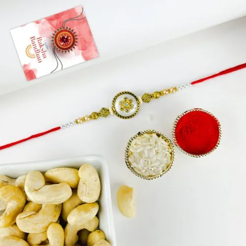 Festive Stone Rakhi & Nutty Gifts