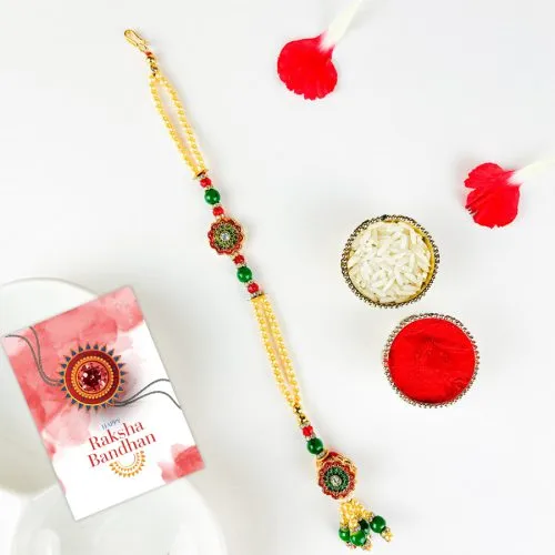 Wonderful Pearl Bhabhi Rakhi Gift