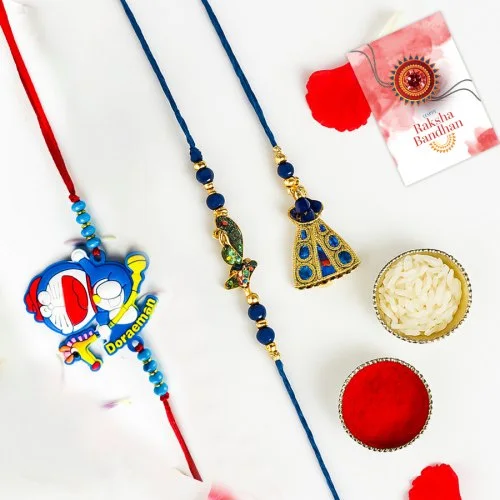 Doremon & Bhaiya Bhabhi Rakhi Set