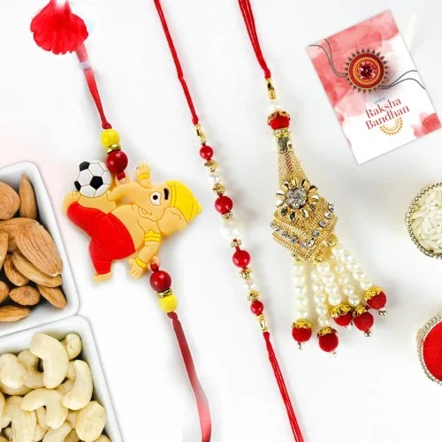 Family Rakhi & Nuts Gift Ensemble