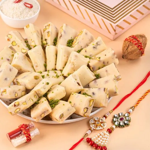 Luxe Chocolate Nougat  N  Rakhi Combo