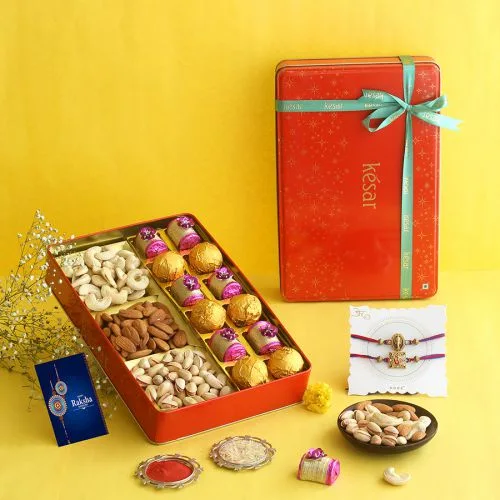 Delightful Rakhi Mithai  N  Nuts Gift Box