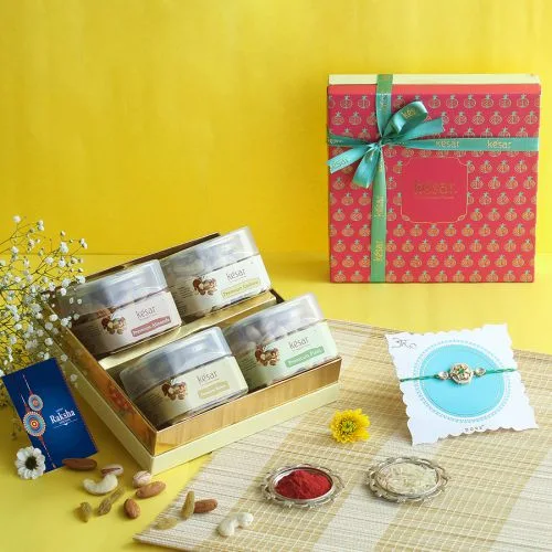 Wholesome Rakhi  N  Nuts Gift Box