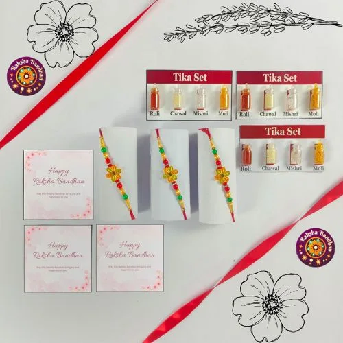 Rakhi  N  Rituals Trio Gift Set