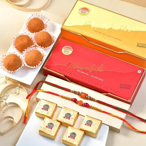 Rakhi  N  Sweet Delights Combo