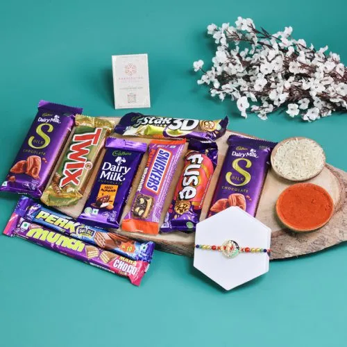 Sacred Ganesh Rakhi n Chocolate Bliss