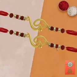 Deliver this Pious OM Rakhi dual set for brothers