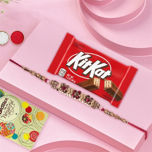 Elegant Rakhi Thread with Choco Bliss