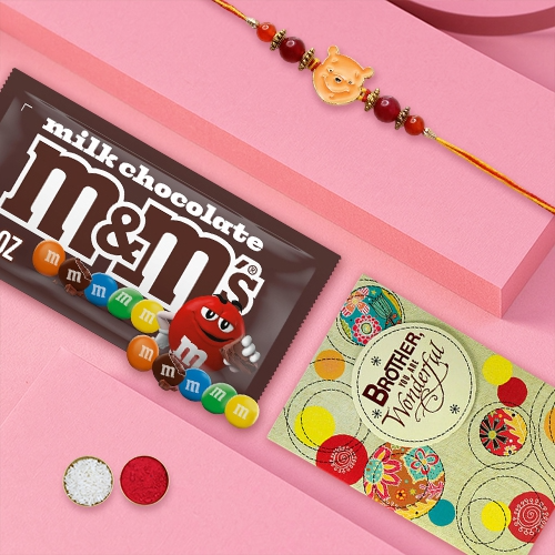 Winnie the Pooh Rakhi & M&Ms Cheer Winnie the Pooh Rakhi & M&Ms Cheer