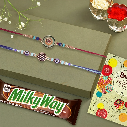 Milky Way Paired with 2 Rakhis Milky Way Paired with 2 Rakhis