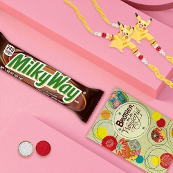 Twin Pikachu Rakhis with Milky Way