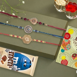 Rakhi Trio with M&Ms Treat Bundle